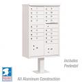 pedestal cluster mail receptacle